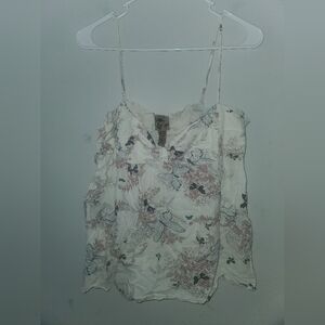 XXI Cream Ruffled Sleeveless Camisole